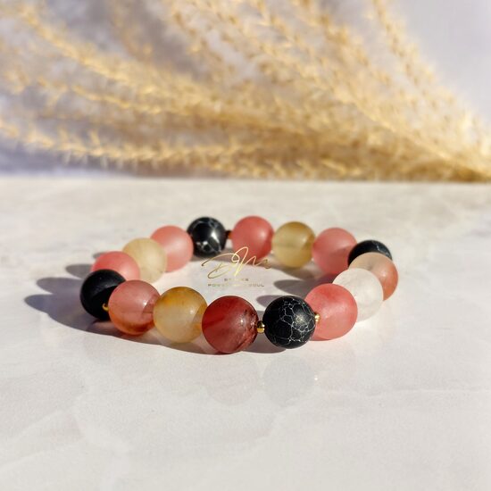 Arbūza Kvarca un Melnā Marmora aproce