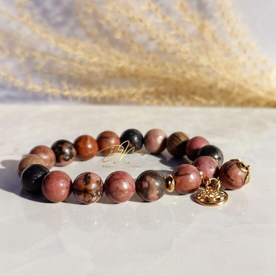 Rodonīta aproce ar piekariņu